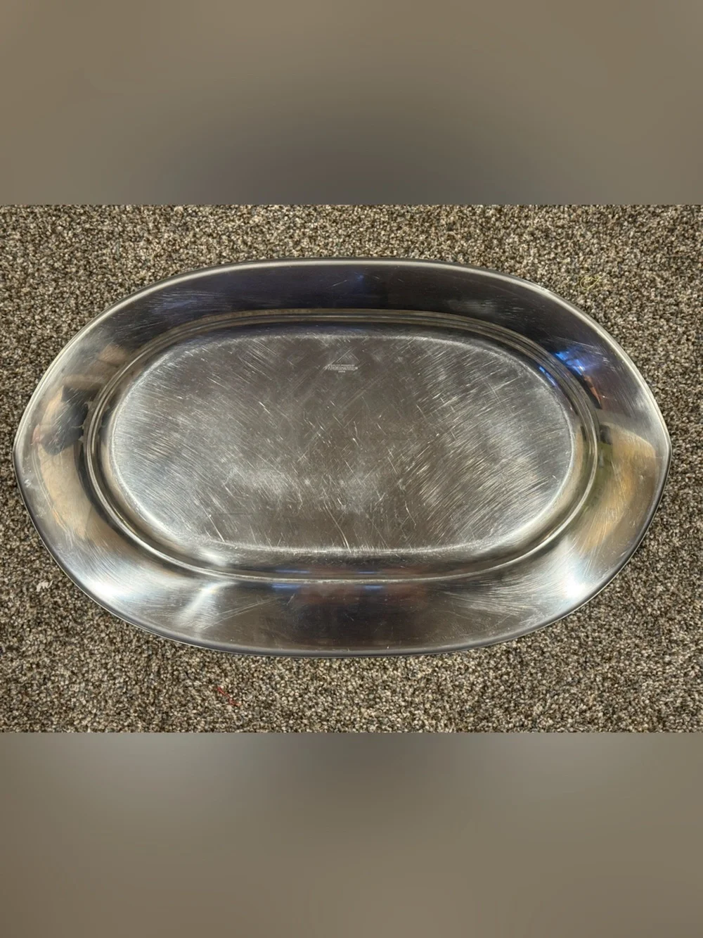Farberware (#776) Vintage Stainless Steel Oval Serving Platter 12.5” x 30” Clean